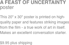 A FEAST OF UNCERTAINTY poster